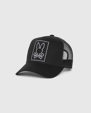 Casquettes Psycho Bunny Livingston Trucker Cap Noir Homme | VQB-69655306